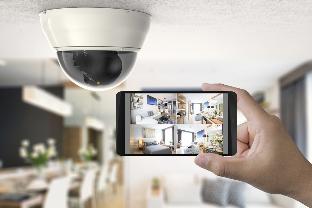 Mobile connection with security camera